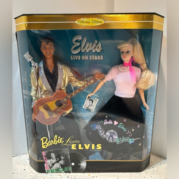 Barbie‎ & Elvis Presley Mattel Toy Barbie Dolls Set Collector Edition 1996 - Picture 2 of 9